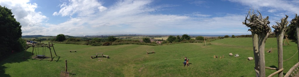 I climbed to the top of a kid’s climbing frame to take this photo 